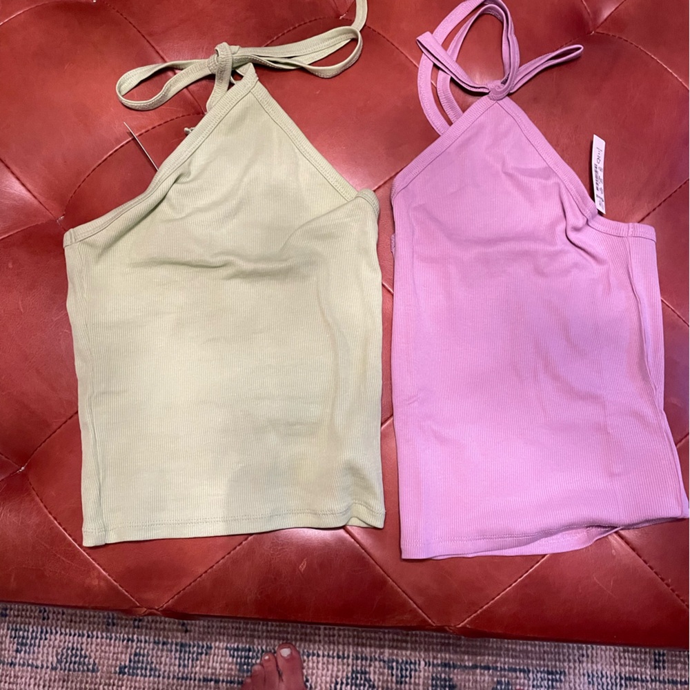 Pair of two never work new with tags Madewell halter tops